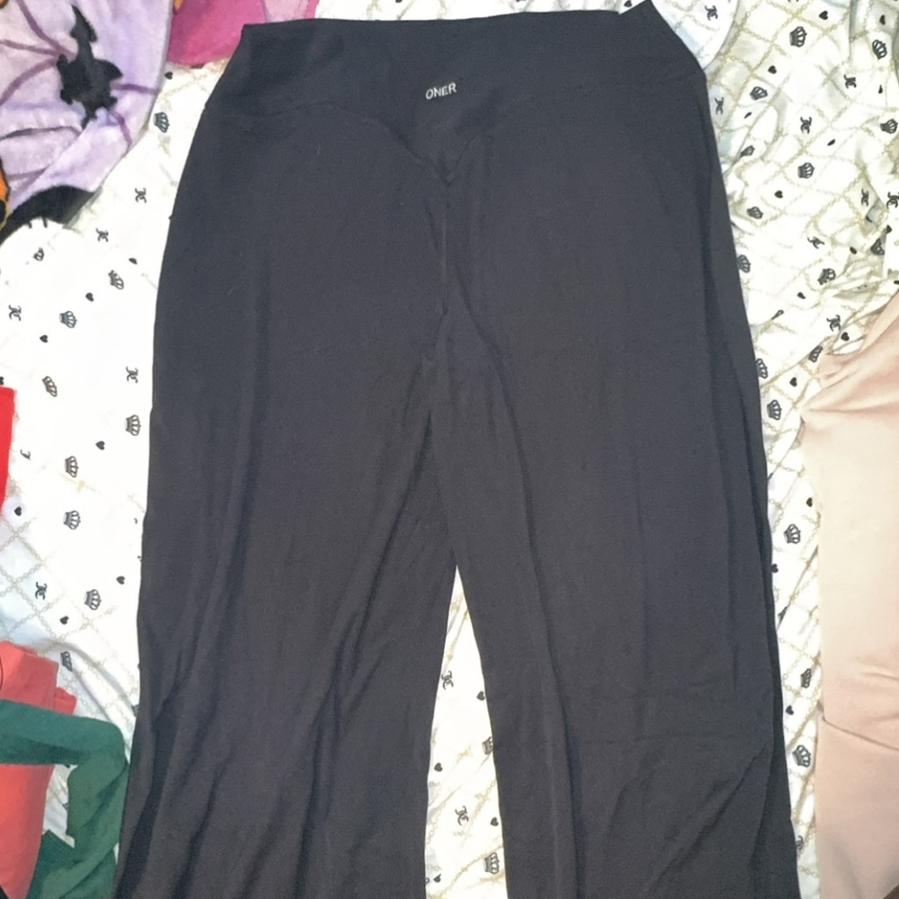 Oner Active Black Wide-Leg Pull-On Pants